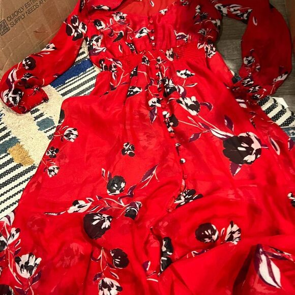 Intermix silk blend midi dress 0 - Picture 4 of 8